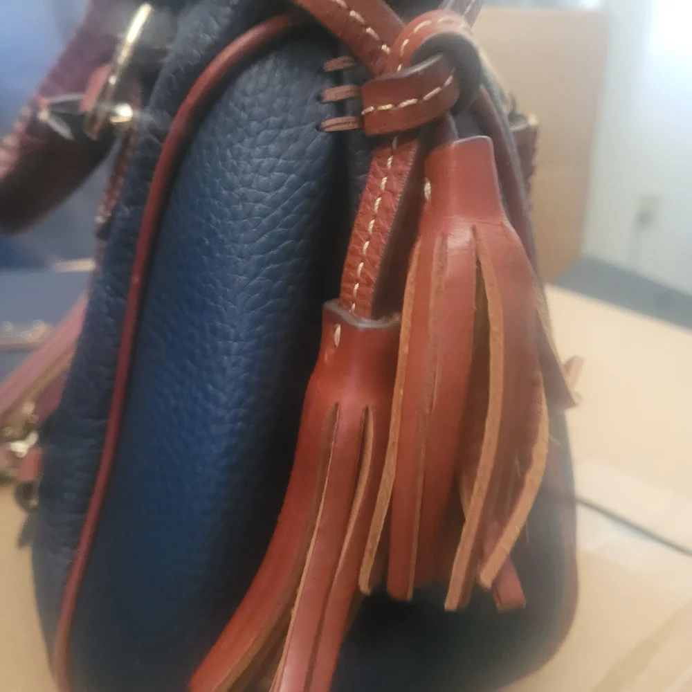 Dooney & Bourke Navy, Brown Leather Handbag Set - Picture 6 of 16